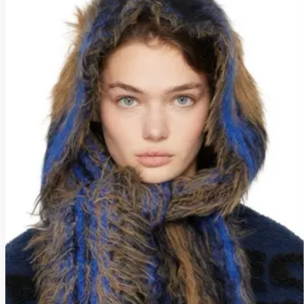 Y/Project Multicolor Faux Fur Hooded Scarf